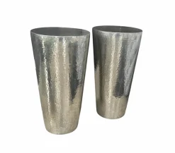 2er Set Beistelltisch Cairo Messing Verzinnt Handgehämmert