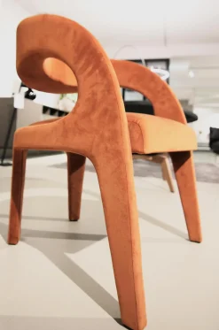 4-er Set Berenice Chair 2 Stoff A073 Black 2 Stoff A045 Paprika