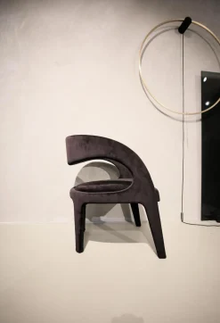 4-er Set Berenice Chair 2 Stoff A073 Black 2 Stoff A045 Paprika