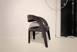 4-er Set Berenice Chair 2 Stoff A073 Black 2 Stoff A045 Paprika