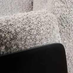 2-er Set Drehstuhl Alvo Stoff 14002 Hellgrau Schale Kunststoff Schwarz Tellerfuß Lack Schwarz