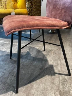 4er Set Esszimmerstuhl Yanis Stoff Adore 200 Pale Rosa Rot Gestell Anthrazit Schwarz