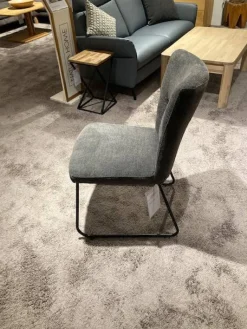 6er Set Gainesville Stoff Silent Hunter 361 Anthrazit Gestell Metall Schwarz Pulverbeschichtet