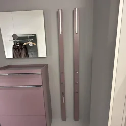 2-er Set Garderobe Line VSC1730.52.90 Chrom Lack 52 Mauve Mit Ausklappbarer Stange