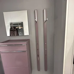 2-er Set Garderobe Line VSC1730.52.90 Chrom Lack 52 Mauve Mit Ausklappbarer Stange