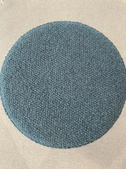 3er Set Hocker Drop Stoff 8214 Petrol Blau Und 8170 Ozean Dunkelblau Fuß Rollen Und Filzgleiter