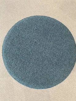 3er Set Hocker Drop Stoff 8214 Petrol Blau Und 8170 Ozean Dunkelblau Fuß Rollen Und Filzgleiter