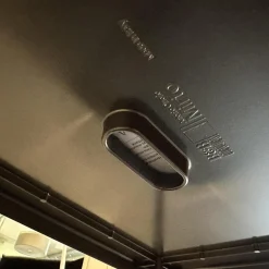 2-er Set Hocker Mirto Stoff Scozia 2489151 Grau Füße Schwarzchrom Lackiert