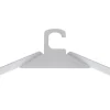 4er Set Kleiderbügel B200 Weiß Pulverbeschichtet Haken Nicht Drehbar