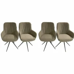 4er Set Mis Stativ Textilgewebe Alpine Natural Grau Stativgestell Metall Anthrazit Sitz Mit Drehfunktion