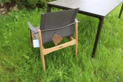 6er Set Outdoor Stuhl Sway Bespannung Java Sepia Natural Grau Rahmen Teakholz Mit Pulverbeschichtetem Aluminium Und Edelstahl Ohne Tisch