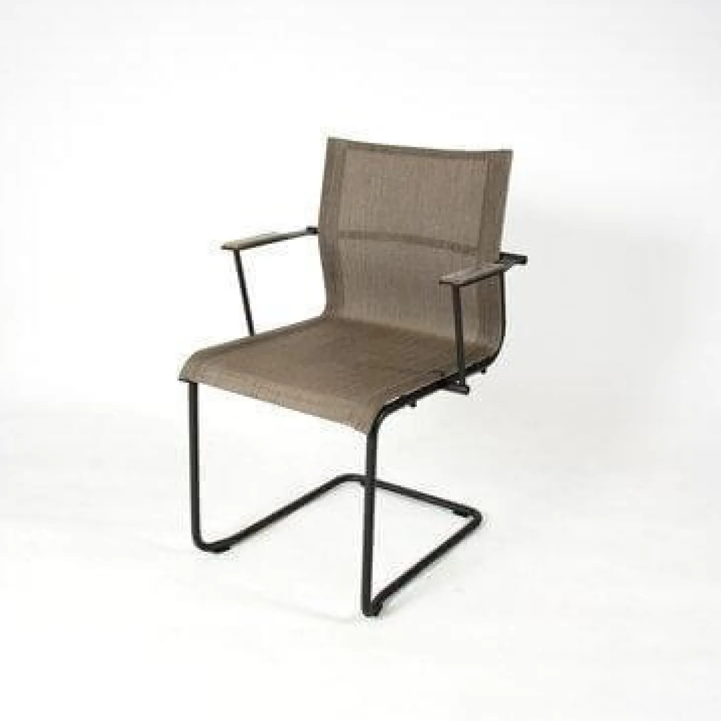 2-er Set Outdoorstühle Sway Bespannung Granite Sling Armlehnen Teak Gestell Meteor