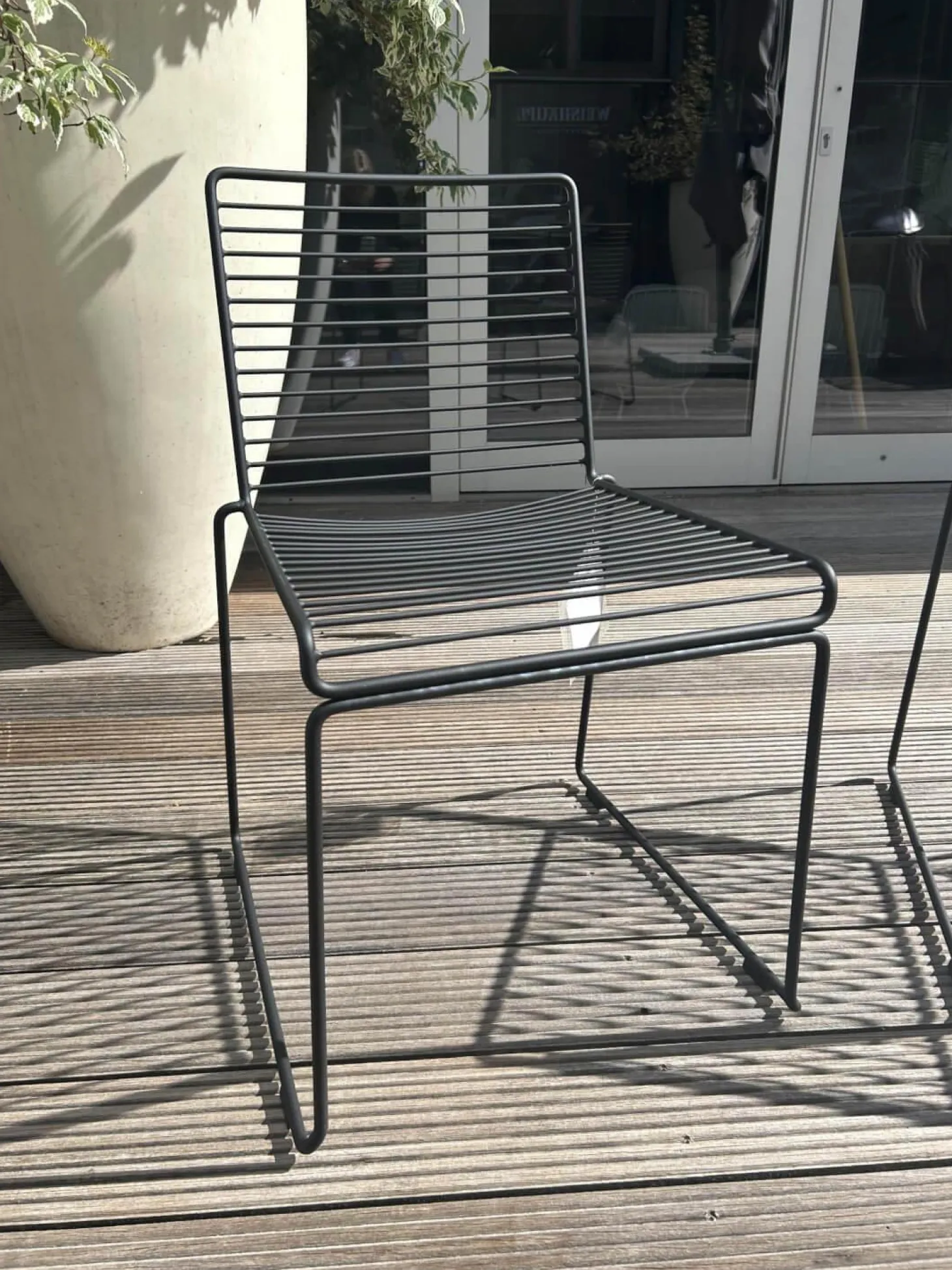 2er Set Outdoorstuhl Hee Dining Metall Schwarz