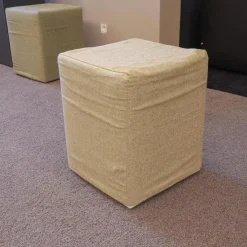 2-er Set Polsterhocker PH Stoff Benno 890 Sand Und Stoff Benno 900 Moos