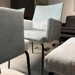 6er Set Sessel Kalos Stoff Velvet Lagoon Stoff Moss Agua Fuß Edelstahl Pulverbeschichtet Anthrazit Strukturlack Matt