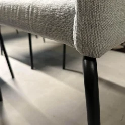 6er Set Sessel Kalos Stoff Velvet Lagoon Stoff Moss Agua Fuß Edelstahl Pulverbeschichtet Anthrazit Strukturlack Matt