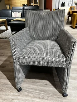 6er Set Sessel MR Picara 317 Stoff Yves Silver 12 Grau Und Stoff Mango Grey Grau 18746 Füße Rollen Schwarz