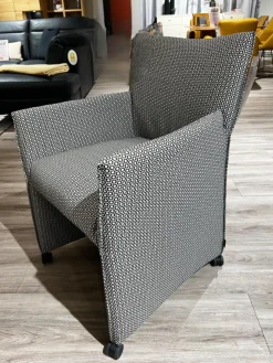 6er Set Sessel MR Picara 317 Stoff Yves Silver 12 Grau Und Stoff Mango Grey Grau 18746 Füße Rollen Schwarz