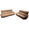 2er Set Sofa 4151 Leder 27 Leonessa Desert Beige Metallkufe Anthrazit Mit Motorischer Wall Free Funktion Ohne Dekokissen