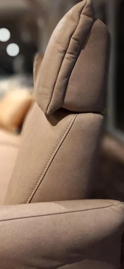 2er Set Sofa 4151 Leder 27 Leonessa Desert Beige Metallkufe Anthrazit Mit Motorischer Wall Free Funktion Ohne Dekokissen