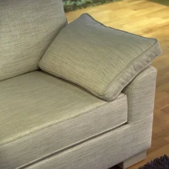 2er Set Sofa Bella Vista Stoff Perl 1597-171 Füße Passend Lackiert