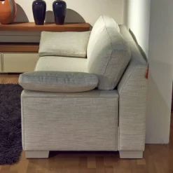 2er Set Sofa Bella Vista Stoff Perl 1597-171 Füße Passend Lackiert