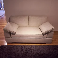 2er Set Sofa Bella Vista Stoff Perl 1597-171 Füße Passend Lackiert