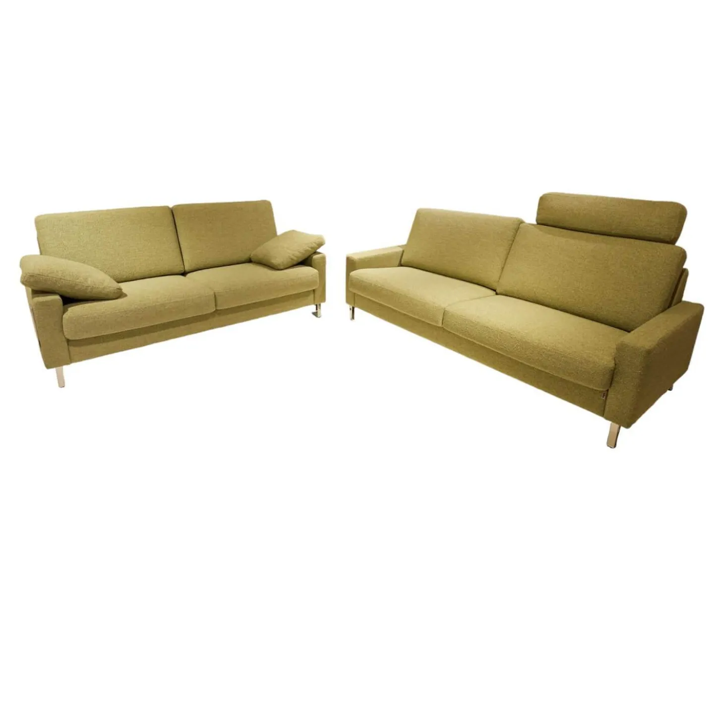 2er Set Sofa Classics 500 Bezug Stoff 2036.59 Monza Kufen Hochglanz Inklusive Kopfstütze Eckig Verstellbar