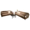 2er Set Sofa Confetto Leder Nature Terra 74 Braun Metallfuß Schwarz Matt Mit Relaxfunktion Und Kissen