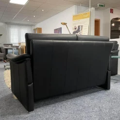 2er Set Sofa Gomera 404 Bezug Leder Savanna Schwarz