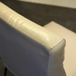 2er Set Stühle Leder Anilin Steingrau Gestell Schwarz