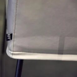 2er Set Stühle Leder Anilin Steingrau Gestell Schwarz