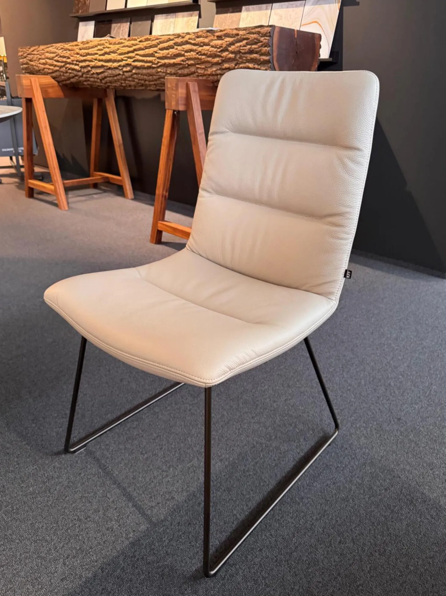 6er Set Stuhl Arva Light Leder Belo Horizonte Steingrau 1651 Grau Drahtkufengestell Macadamia M11 Braun