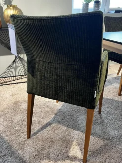 6er Set Stuhl Carry Stoff Chaves Forest Grün Gestell Eiche 32 Geölt