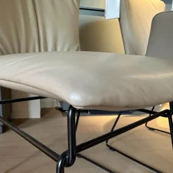 2er Set Stuhl Dexter 2057 Leder 3 Select 12 Schlamm Braun Grau Drahtgestell Schwarz Mit PVC Gleitern