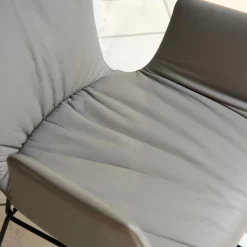 4er Set Stuhl Dexter 2057-I Leder II Elmosoft 11049 Grau Drahtgestell Schwarz