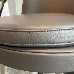 2-er Set Stuhl Feel Good Leder Grau Gestell Silber