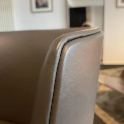 2-er Set Stuhl Feel Good Leder Grau Gestell Silber