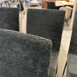 6er Set Stuhl Filon Stoff Cloud Hunter 156 Grün Kufengestell Metall Schwarz Tiefmatt Pulverbeschichtet Mit Schwingmechanik