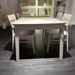 4er Set Stuhl 674G WM Casa 220 Stoff Lennon Silver Lining 12702 Grau Gestell Pinie Grau Soft Ohne Tisch