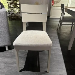 4er Set Stuhl 674G WM Casa 220 Stoff Lennon Silver Lining 12702 Grau Gestell Pinie Grau Soft Ohne Tisch