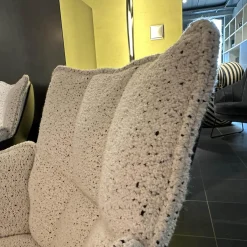 2er Set Stuhl Husk Stoff Sambuco 2619100 Weiß Schale Polyurethanharz Anthrazit Gestell Schwarz Verchromt Lackiert