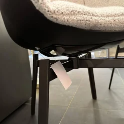 2er Set Stuhl Husk Stoff Sambuco 2619100 Weiß Schale Polyurethanharz Anthrazit Gestell Schwarz Verchromt Lackiert