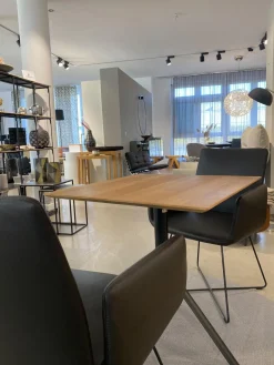 2er Set Stuhl Jalis Leder 179 Mocca Schwarz Gestell M20 Lack Schwarz