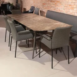 6er Set Stuhl Jaro 200 Stoff Matteo 033 Muscio Grau Keder Comfort Schwarz Gestell Schwarz Pulverbeschichtet Mit Kunststoffgleitern Ohne Tisch