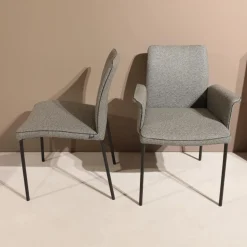 6er Set Stuhl Jaro 200 Stoff Matteo 033 Muscio Grau Keder Comfort Schwarz Gestell Schwarz Pulverbeschichtet Mit Kunststoffgleitern Ohne Tisch