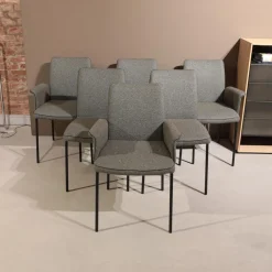 6er Set Stuhl Jaro 200 Stoff Matteo 033 Muscio Grau Keder Comfort Schwarz Gestell Schwarz Pulverbeschichtet Mit Kunststoffgleitern Ohne Tisch