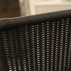 2er Set Stuhl Jimmy 0081 Geflecht Grau Gestell Metall Hochglanz Verchromt