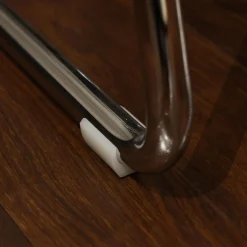 2er Set Stuhl Jimmy 0081 Geflecht Grau Gestell Metall Hochglanz Verchromt