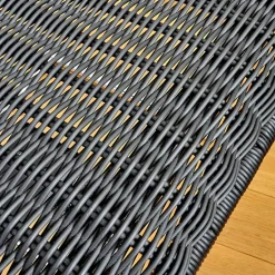 4er Set Stuhl Jimmy Saleen Geflecht Schwarz Gestell Chrom